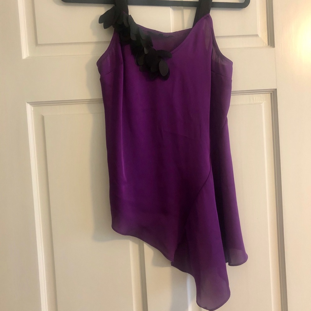 Express Purple Asymmetrical top